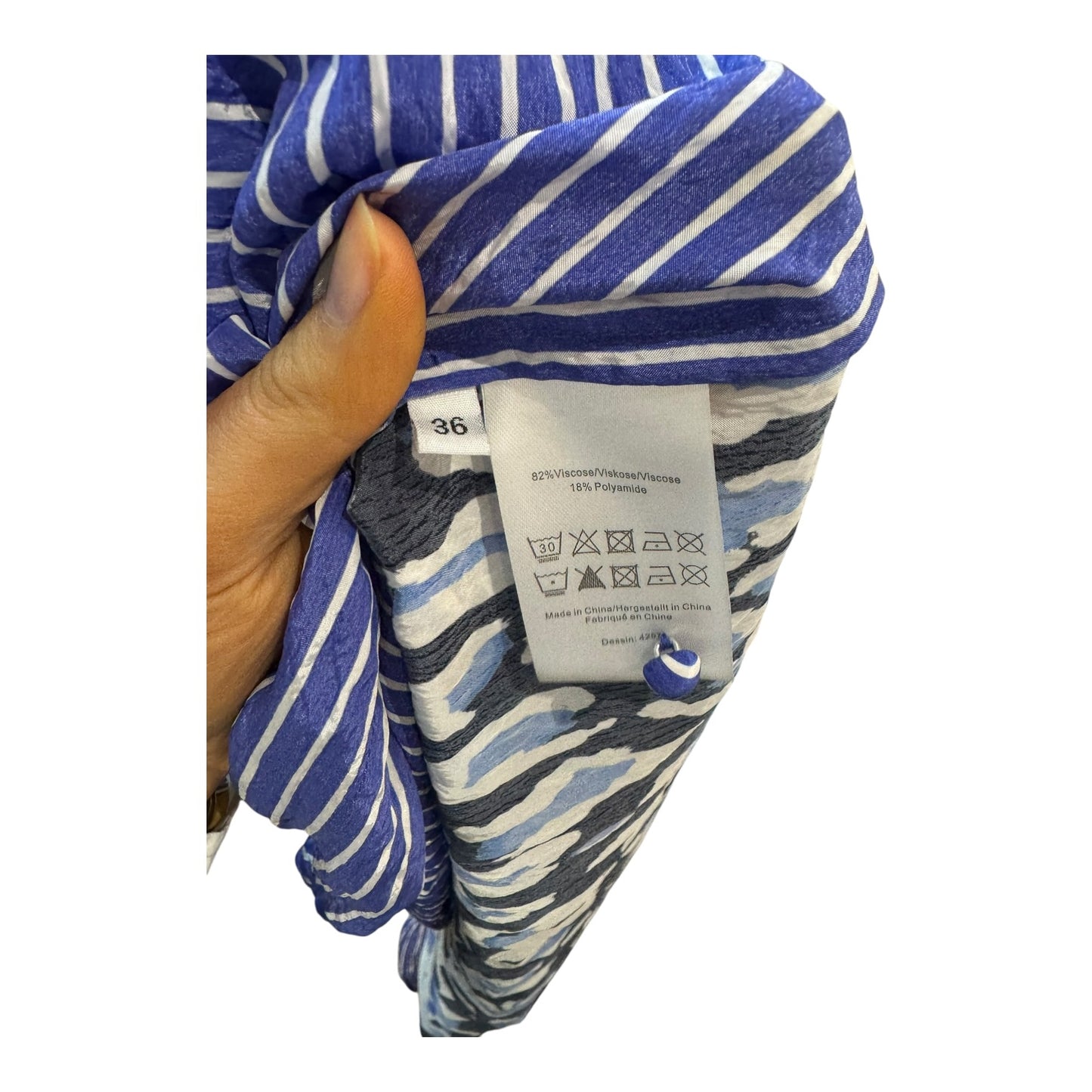 Baum und Pferdgarten Blue Stripe Leo Midi Dress - 10