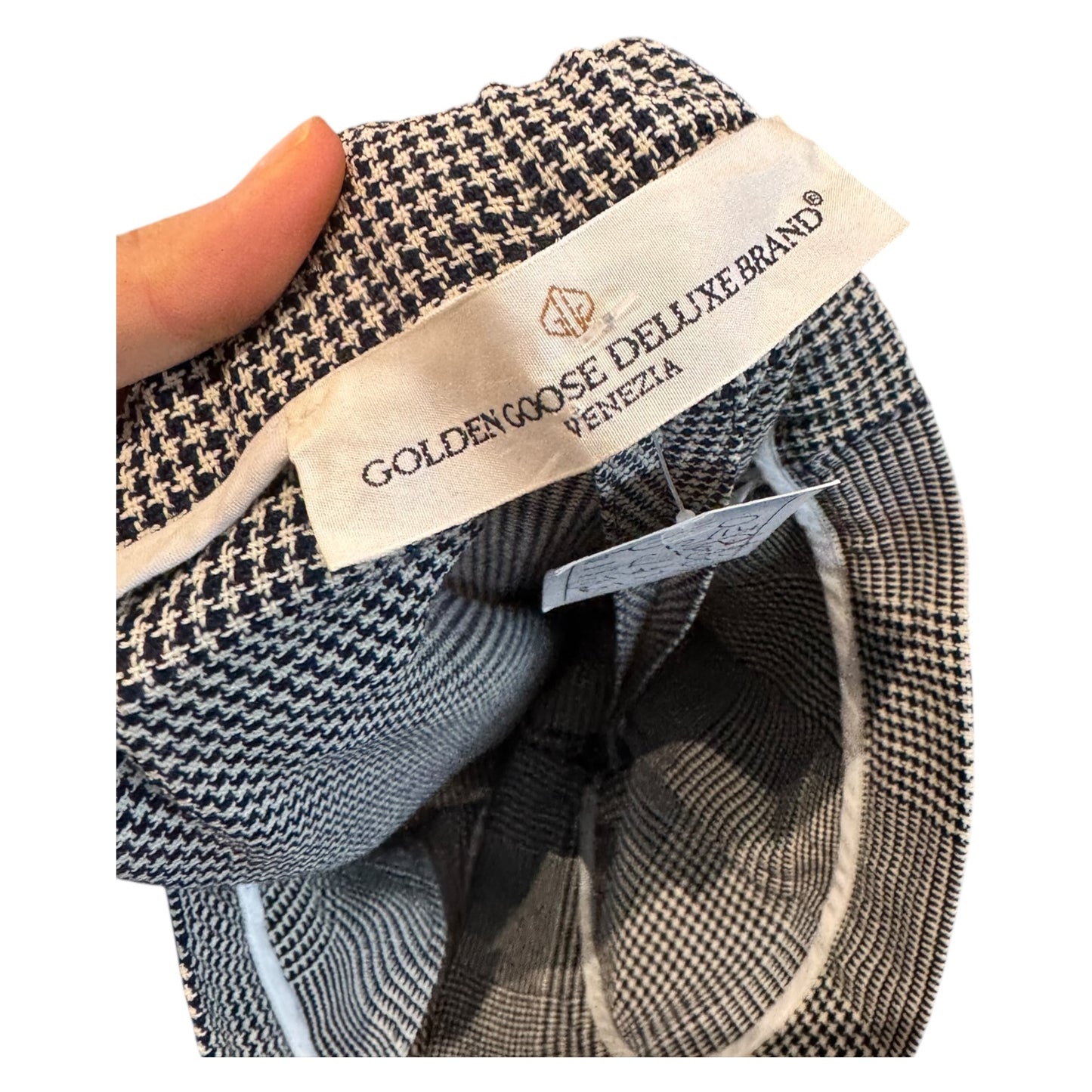 Golden Goose Black and White Wool Trousers with Side Fringe - 12/14