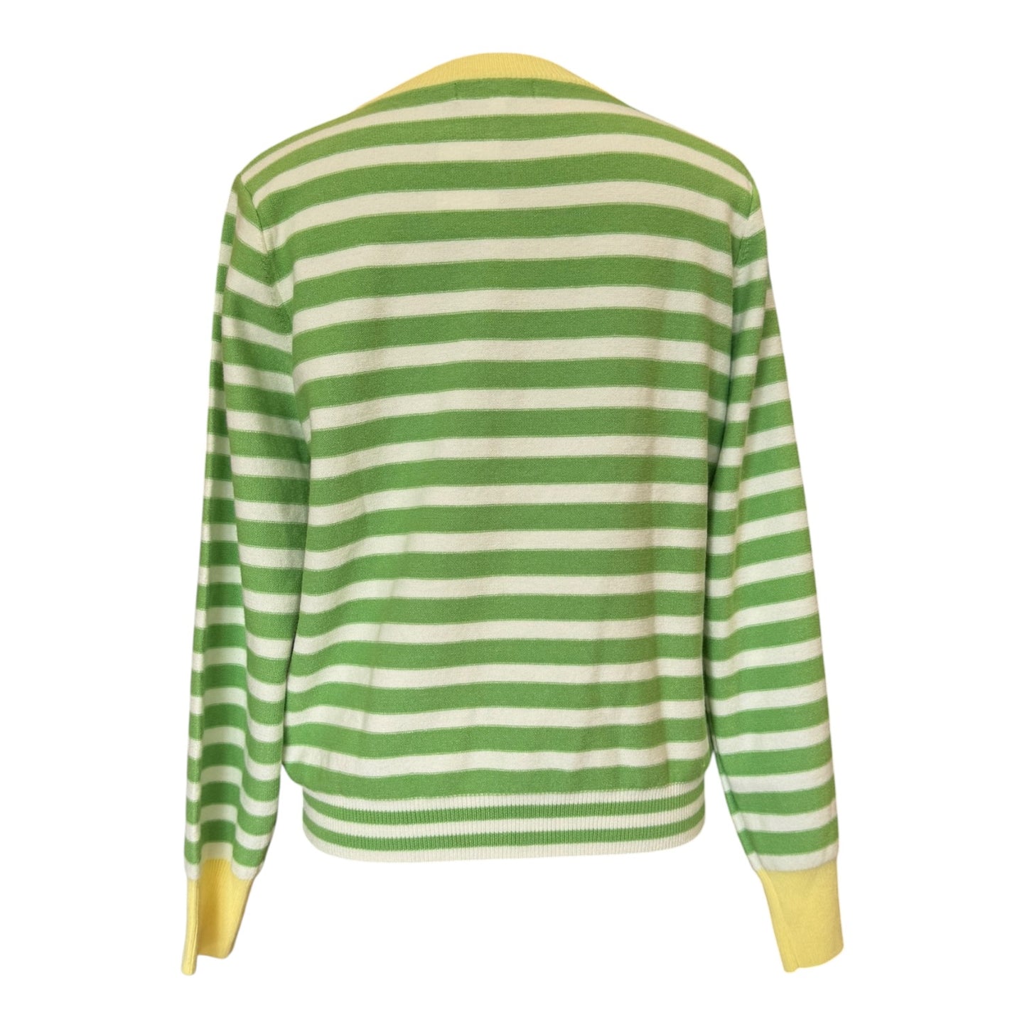 Kilkey Green and Yellow Stripe Cardigan - 8/10/12