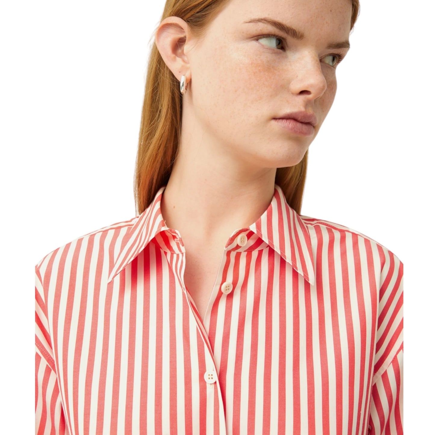 Jigsaw Coral Stripe Shirt - 10