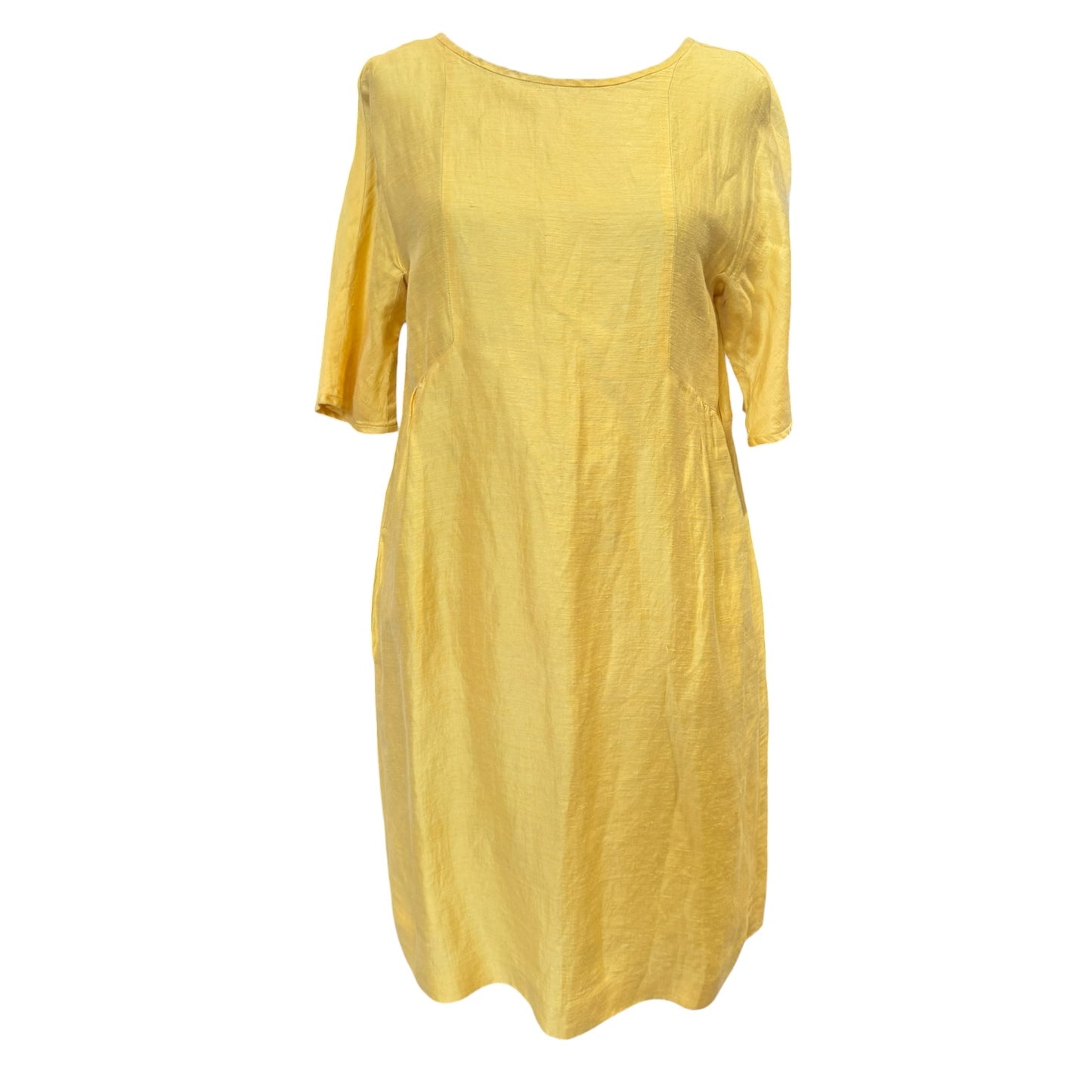 Weekend MaxMara Yellow Linen Dress - 10