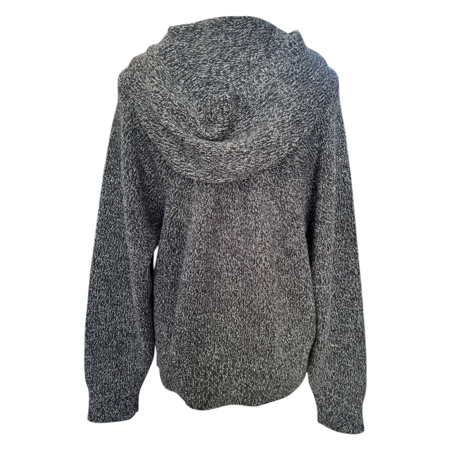 Joseph Black Marl Merino Wool Hoodie - 12