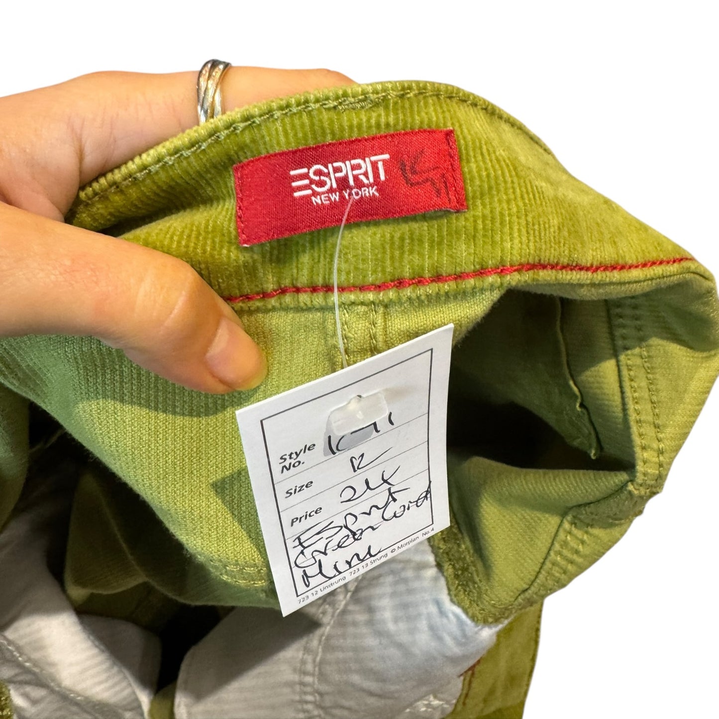 Espirit Green Cord Mini Skirt - 12