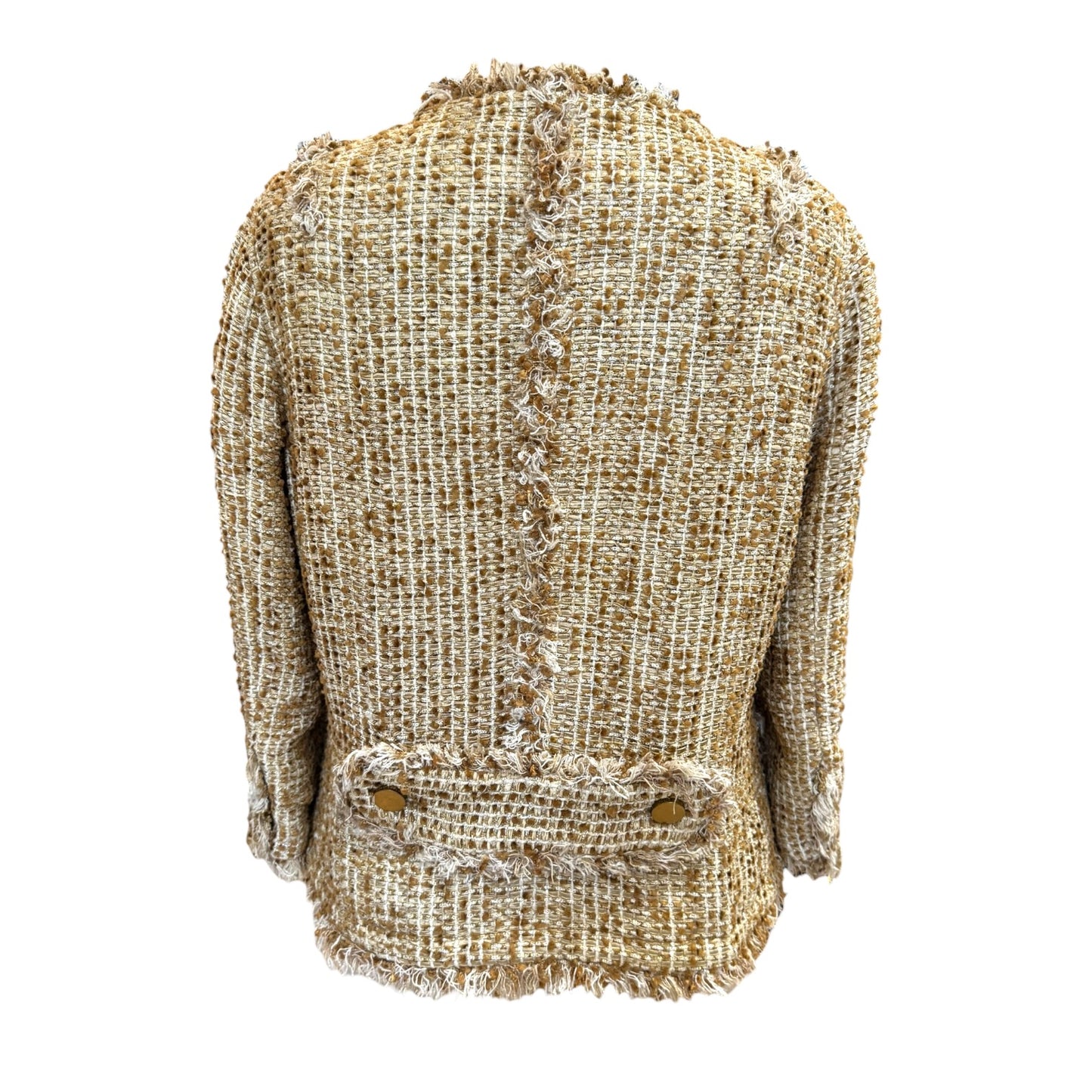 Tory Burch Gold Tweed Jacket - 10