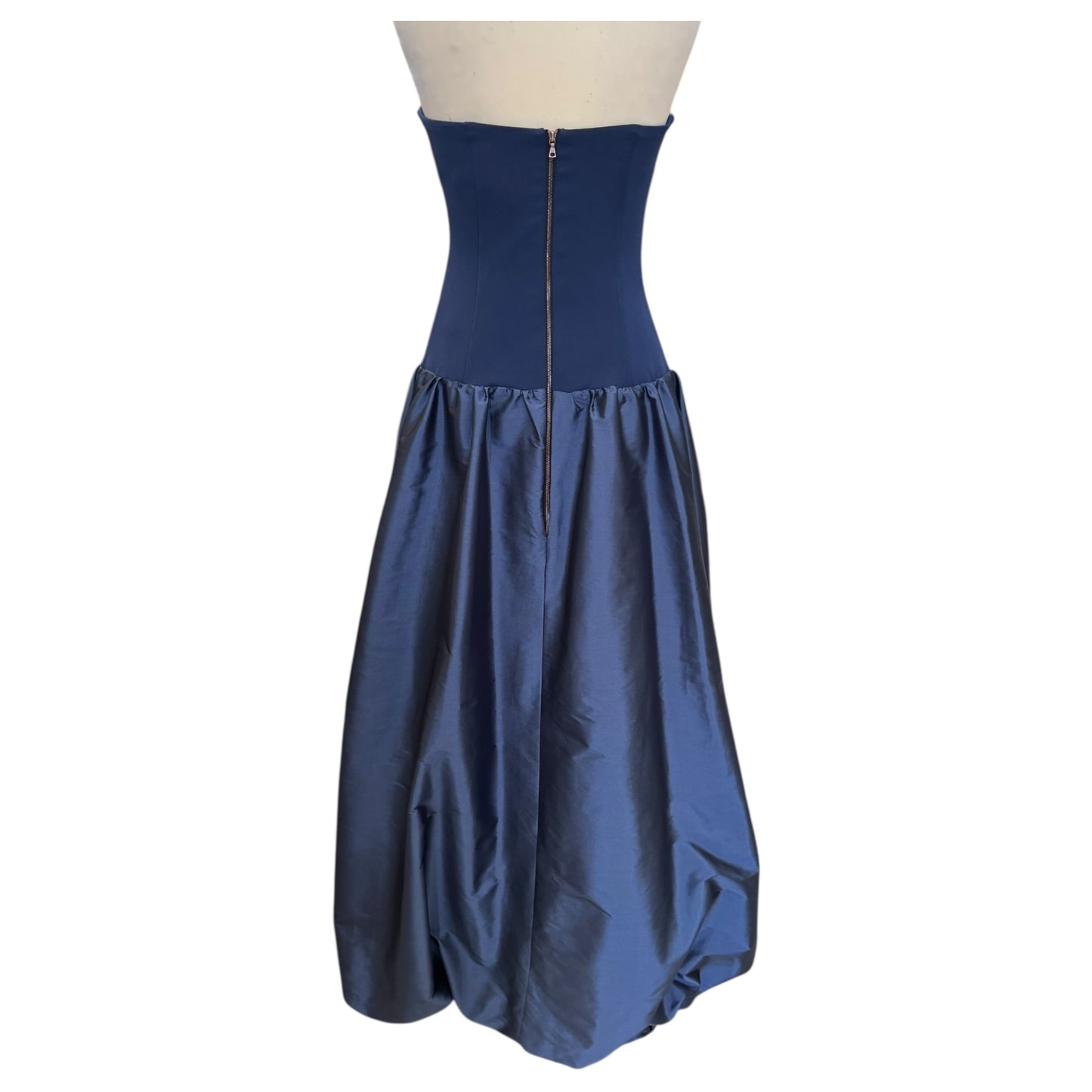 Kevan Jon Navy Blakely Bubble Hem Maxi Dress - 8/10