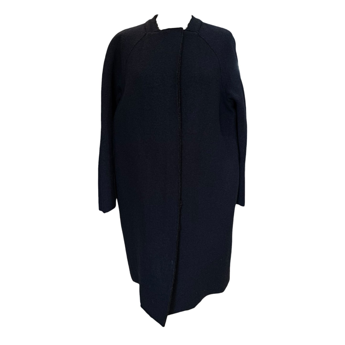 Joseph Navy Boiled Wool Coat - 12