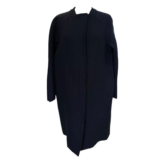 Joseph Navy Boiled Wool Coat - 12