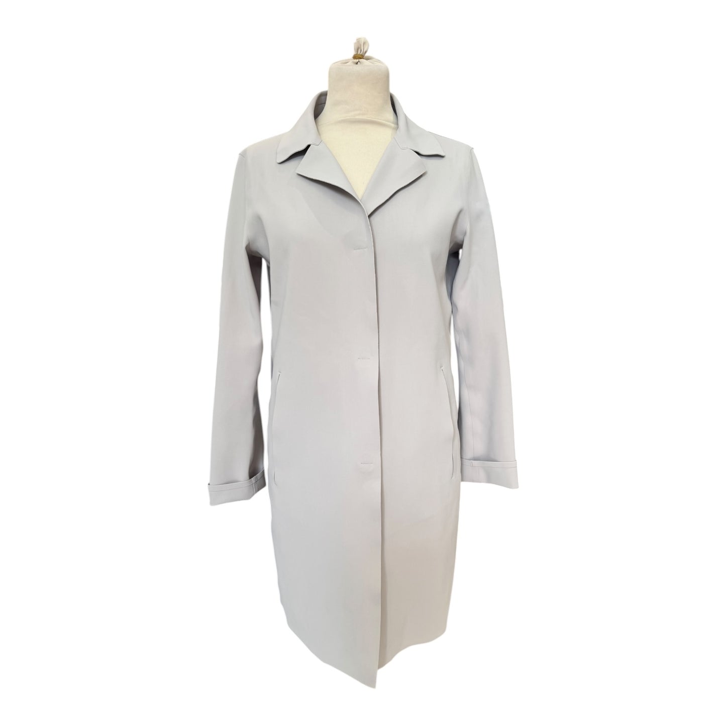 Herno Taupe Single Breasted Coat - 10