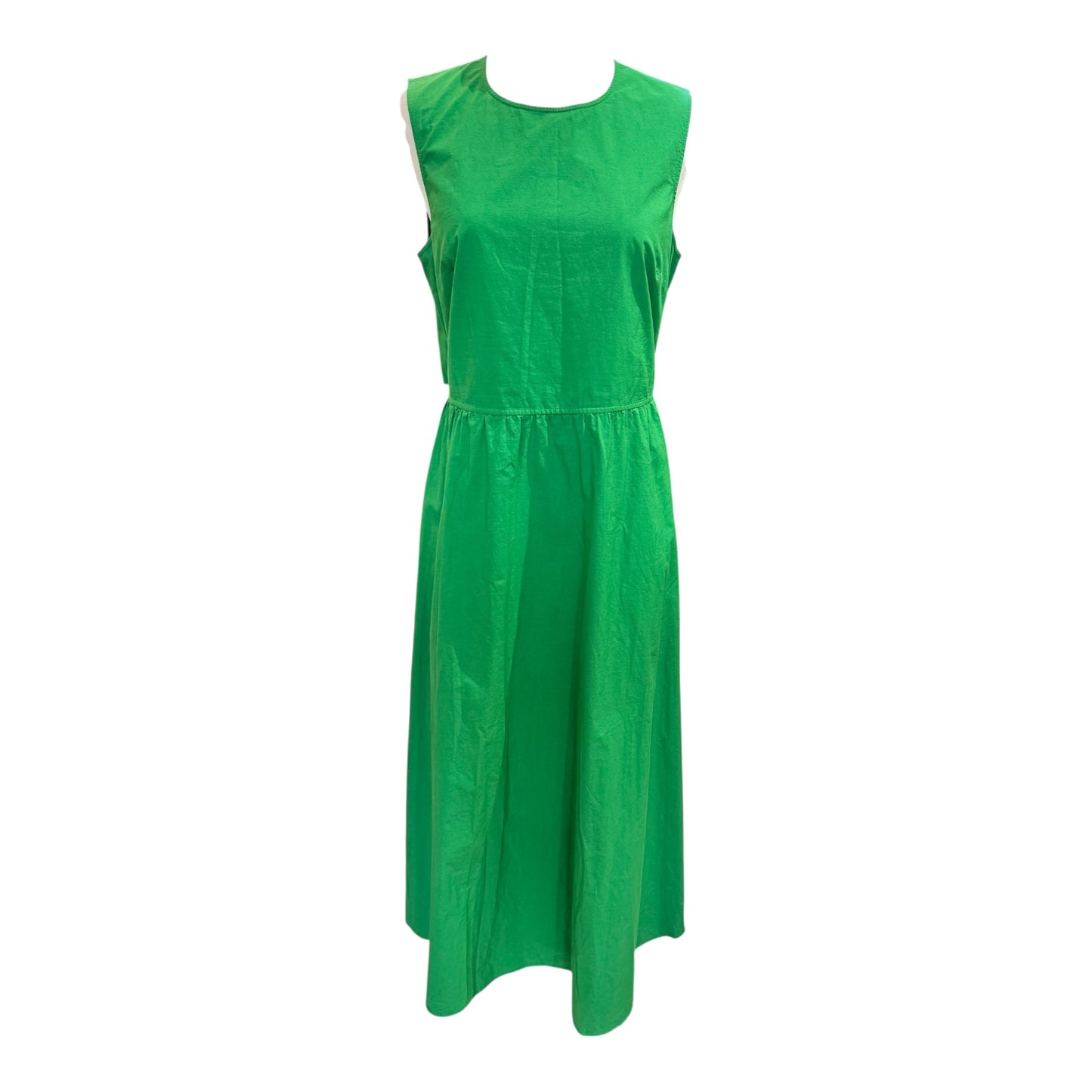 COS Green Open-back Cotton Midi Dress - 12/14