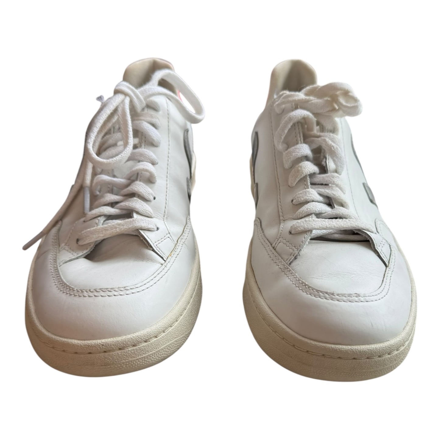 Veja V-12 Trainers White Oxford Grey and Pink Sari - 40/7