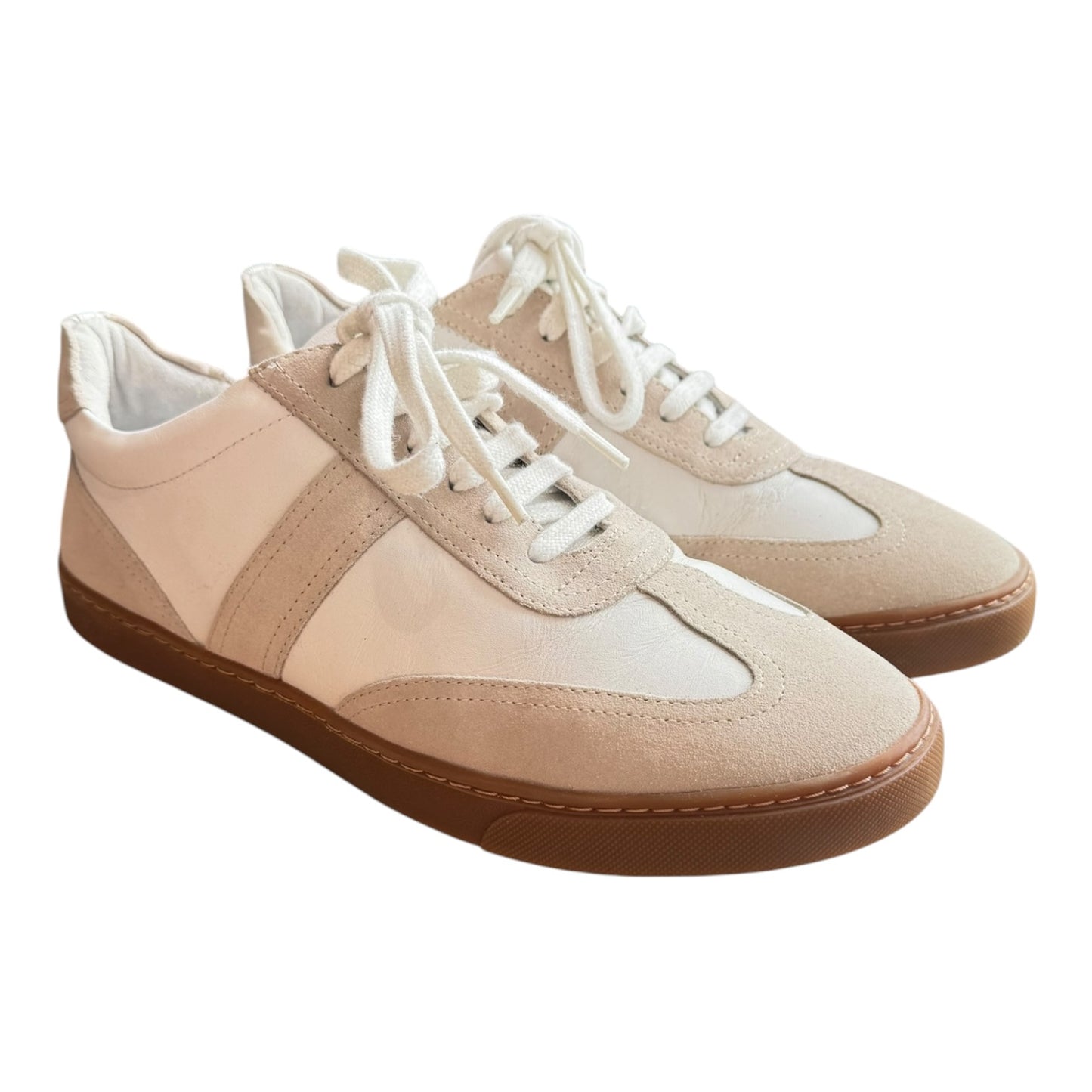 Wyse Beige and White Trainers - 42/9