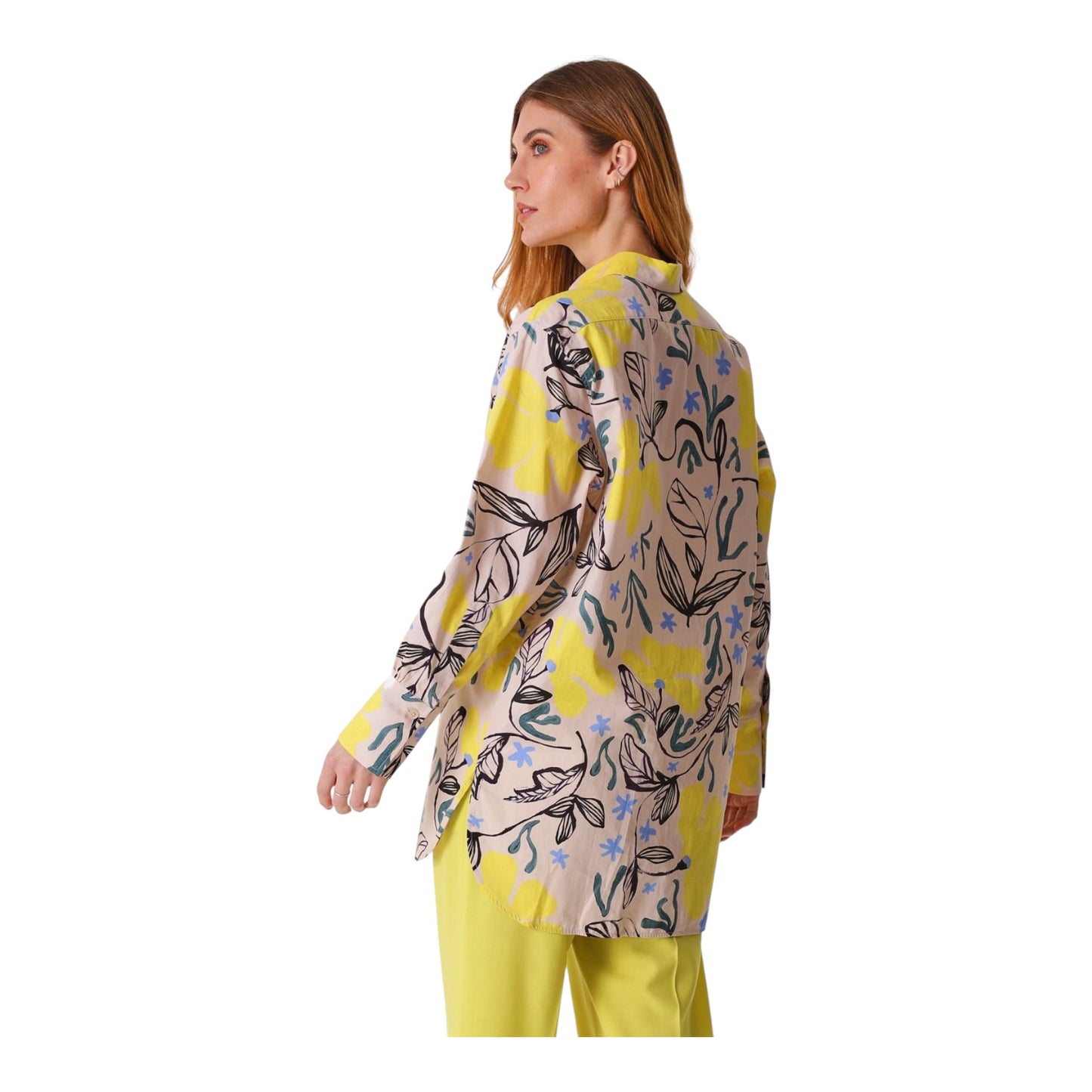 Paul Smith Yellow Floral Oversized Shirt - 12/14