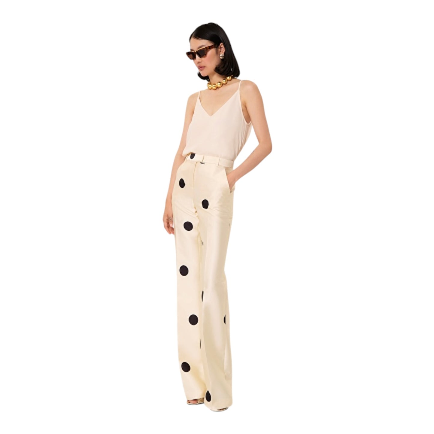 Tara Jarmon Ecru Polka Dot Two Piece - 10/12