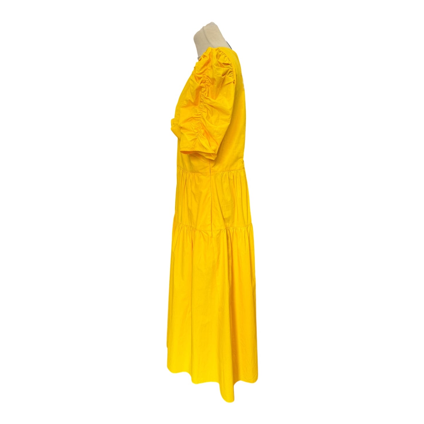 Ro&Zo Yellow Cotton Poplin Twist Front Dress - 12 - NEW