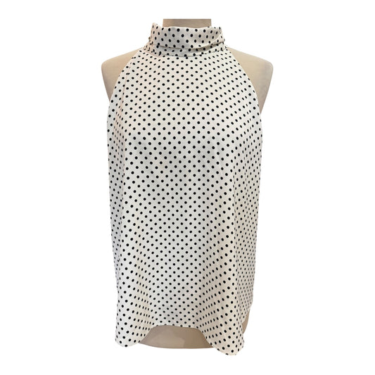 Me + Em Cream Polka Dot Halterneck Top - 16