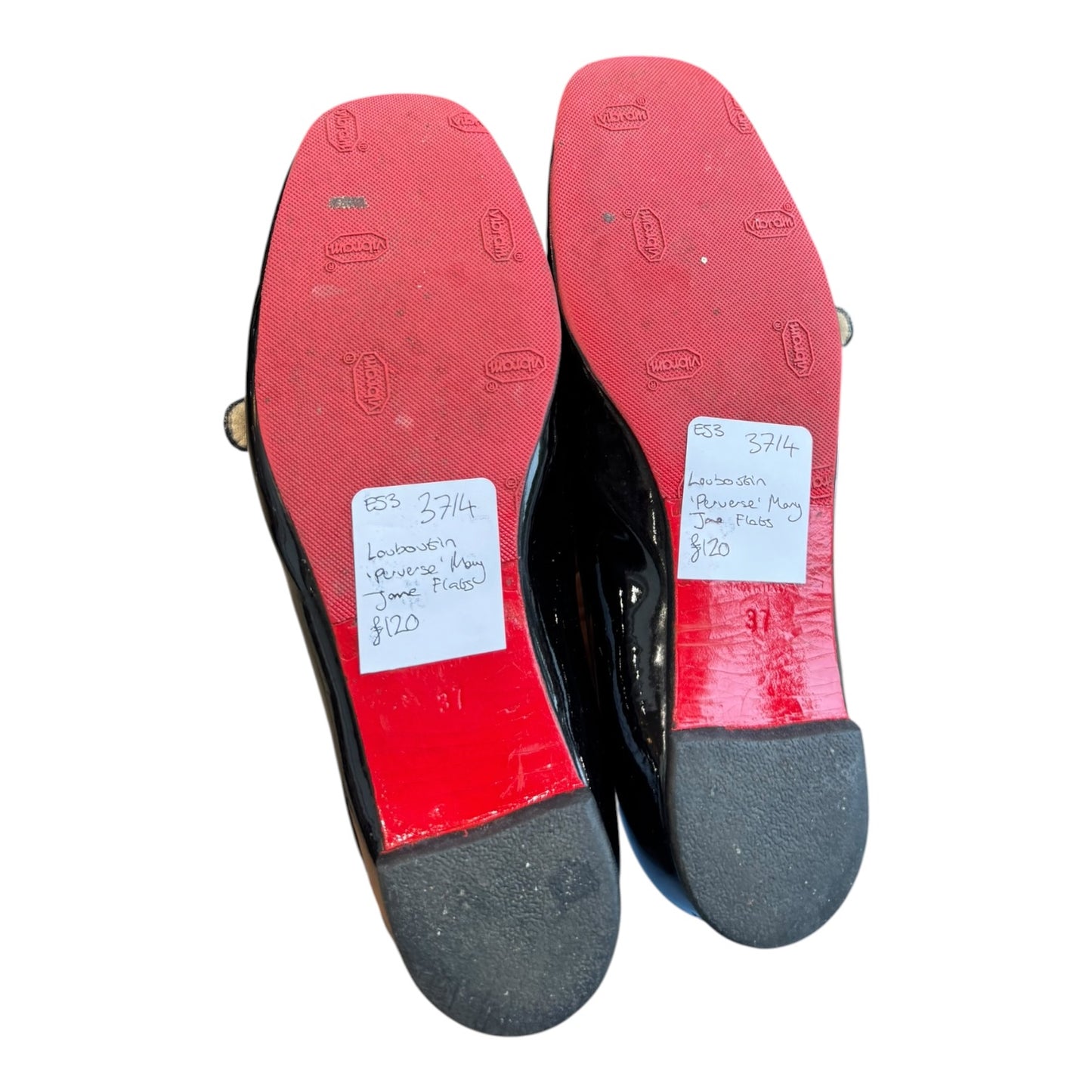 Louboutin 'Perverse' Mary Jane Flats - 37/4