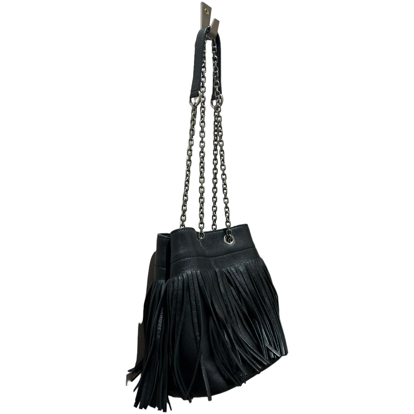 Max Mara Black Tasseled Bucket Bag