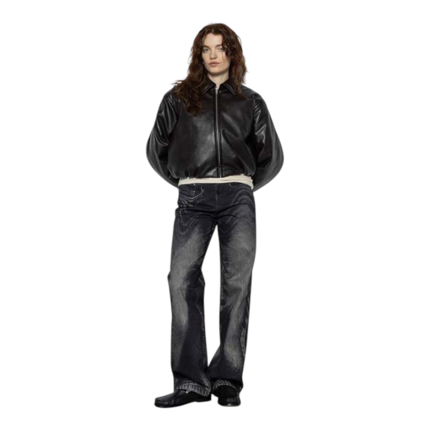 Acne Studio Coated Bomber Jacket in Dark Brown - 8