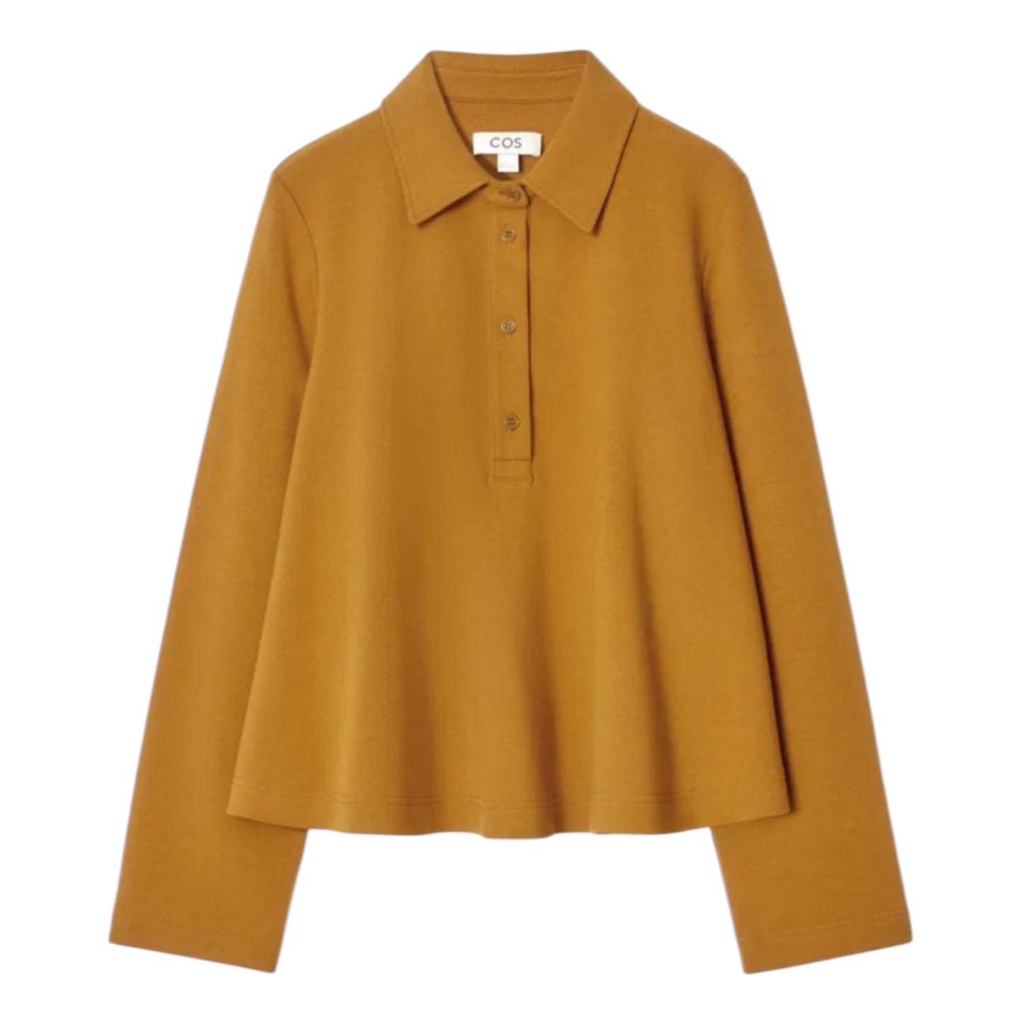 COS Mustard Flared Cotton Polo - 10/12