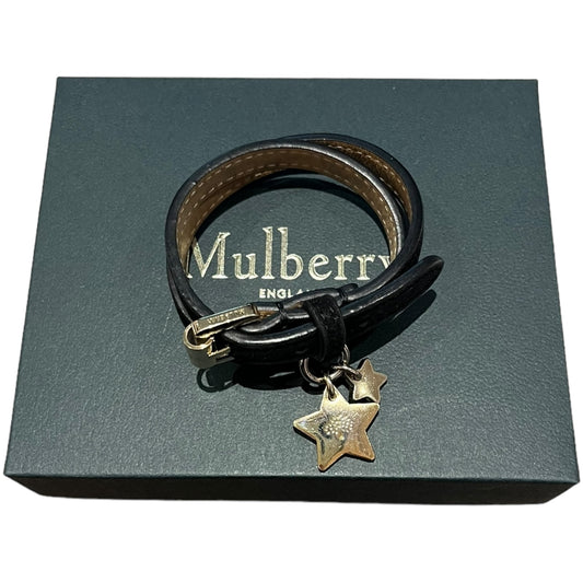 Mulberry Black Leather Bracelet