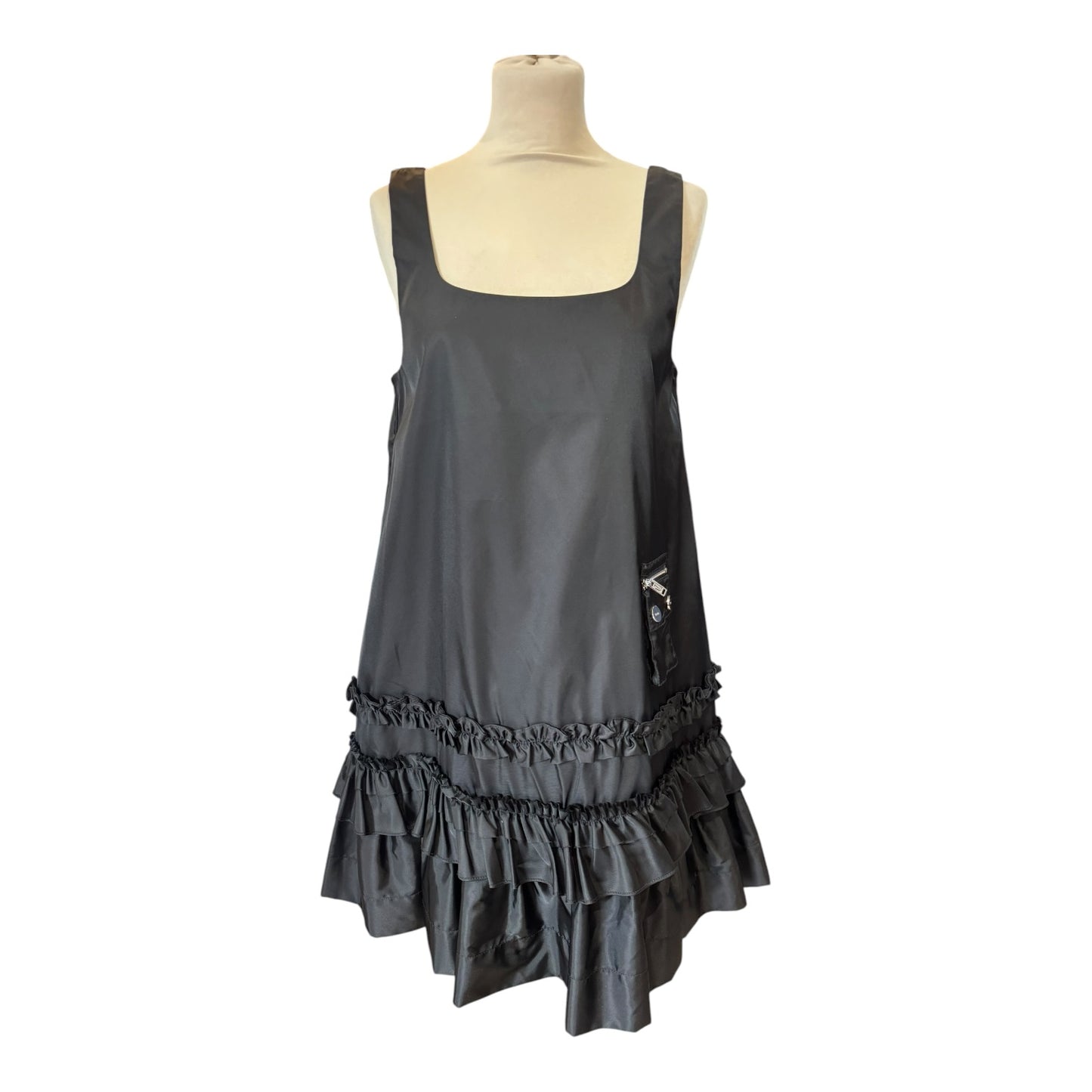 Ganni Duchesse Nylon Mini Dress - 10 - NEW