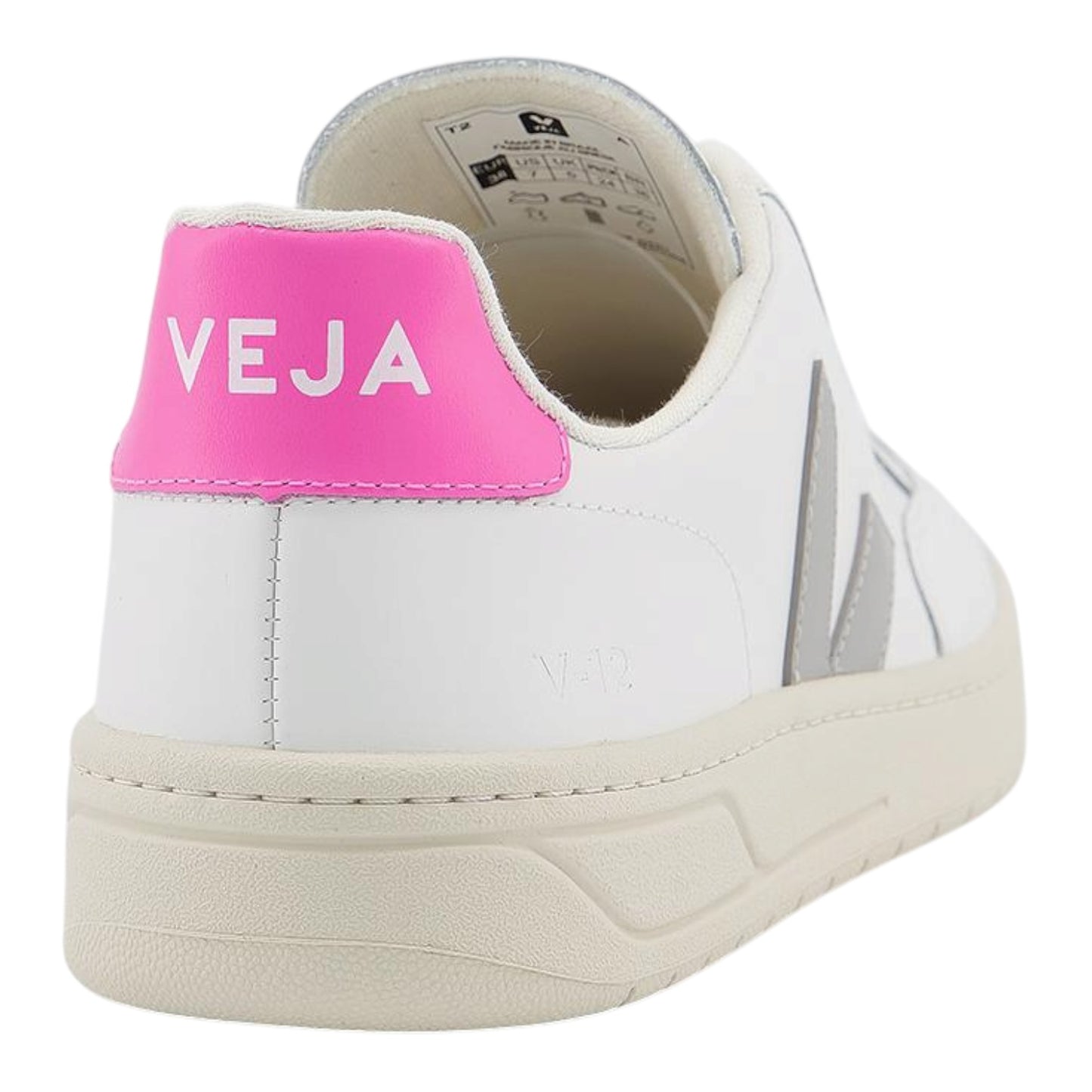 Veja V-12 Trainers White Oxford Grey and Pink Sari - 40/7
