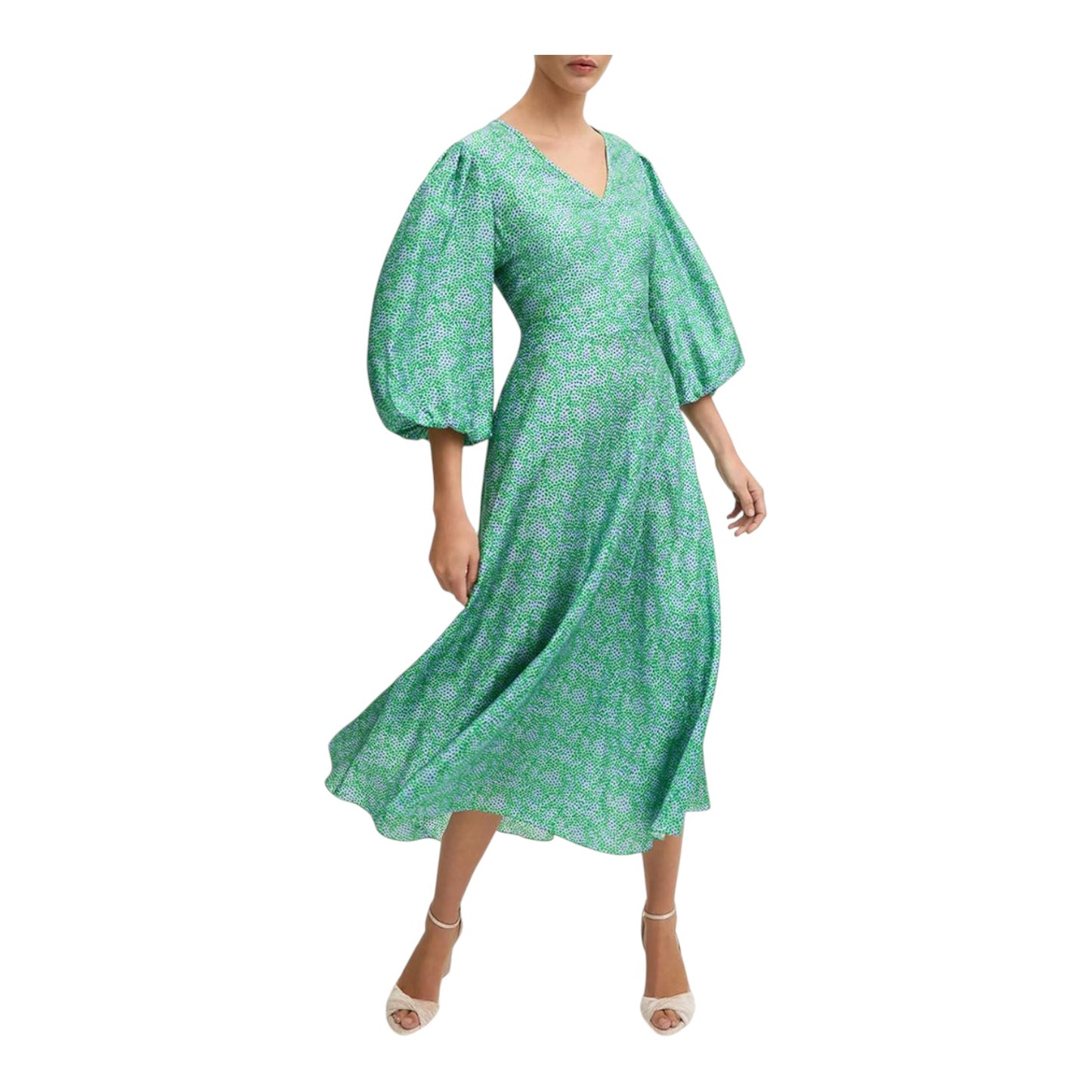 LK Bennett Lola Blossom Green Dress - 10 Petite - NEW