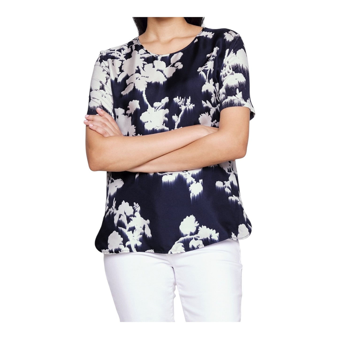 Max Mara Leisure Navy Silk Front Top - 12
