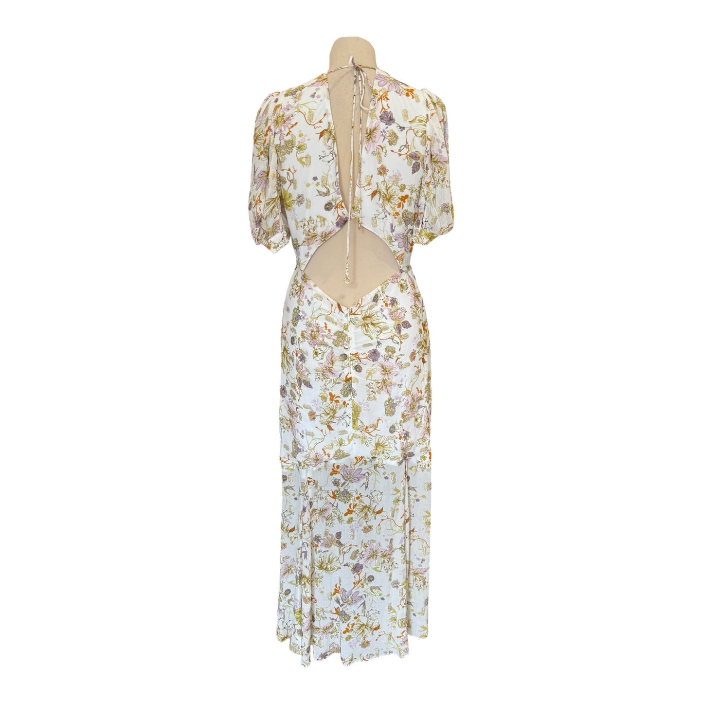 Reiss Naia Floral Open Back Maxi Dress - 8