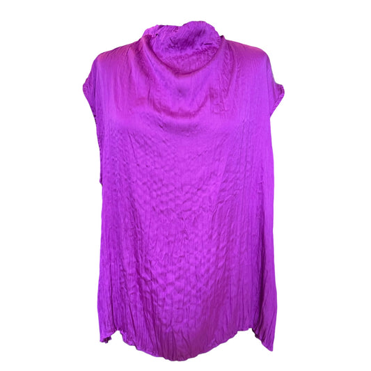 NEW Jigsaw Purple Crinkle Sleeveless Top - 14