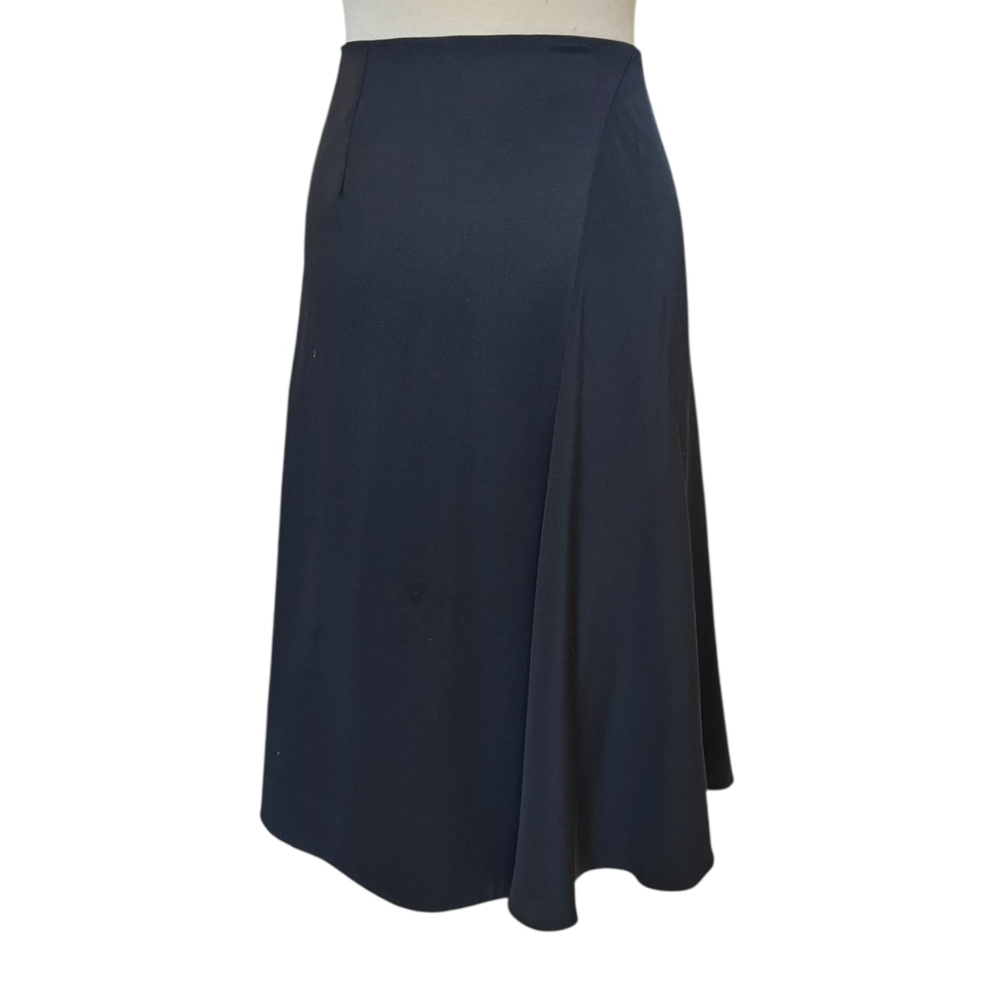 Philip Lim Black Asymmetric Wool and Silk Skirt - 10