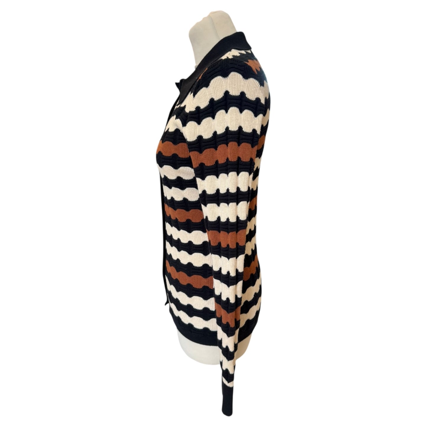Dodo Bar Or Marvin Black Brown and Cream Cardigan - 10