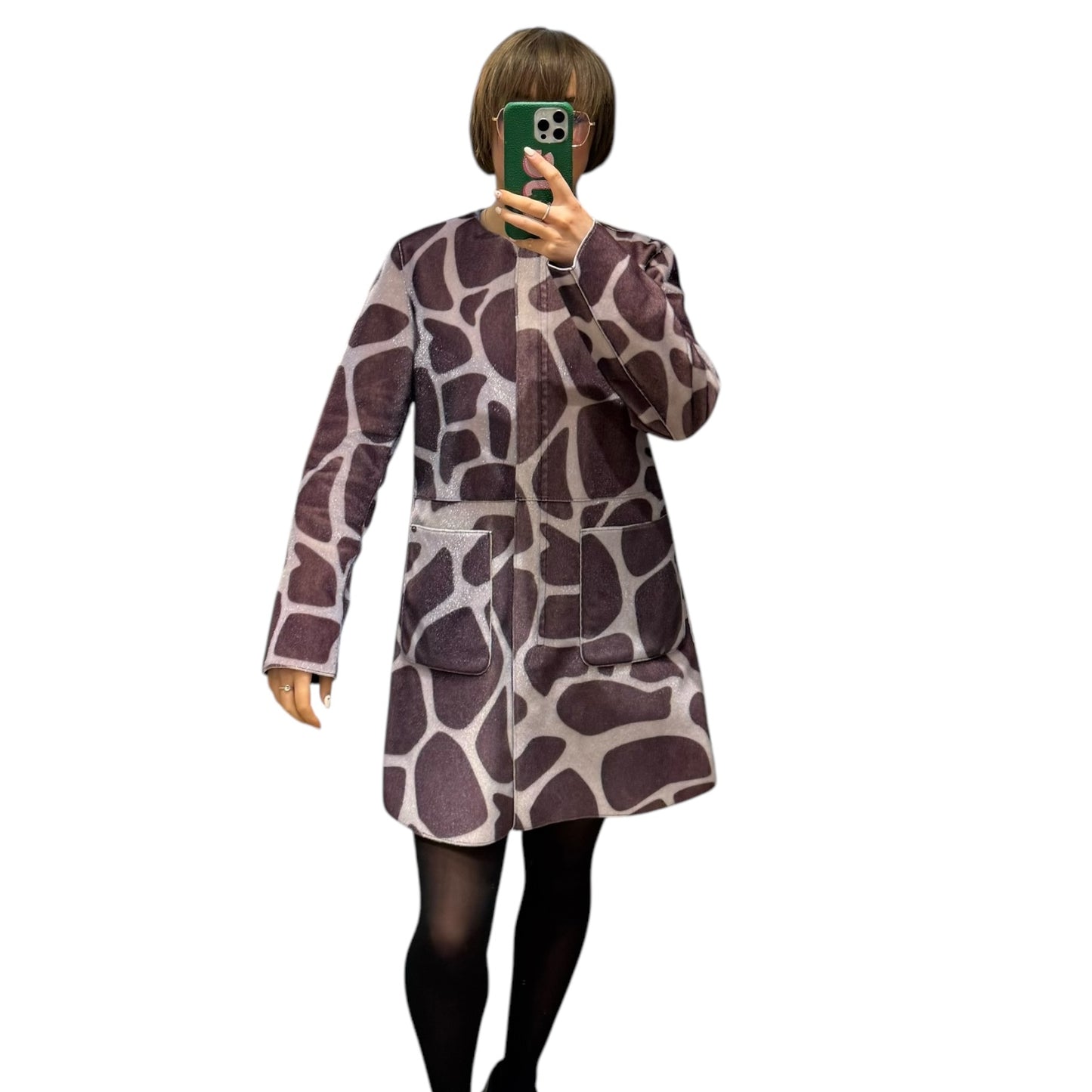 Liu Jo Maroon Animal Print Coat - 12