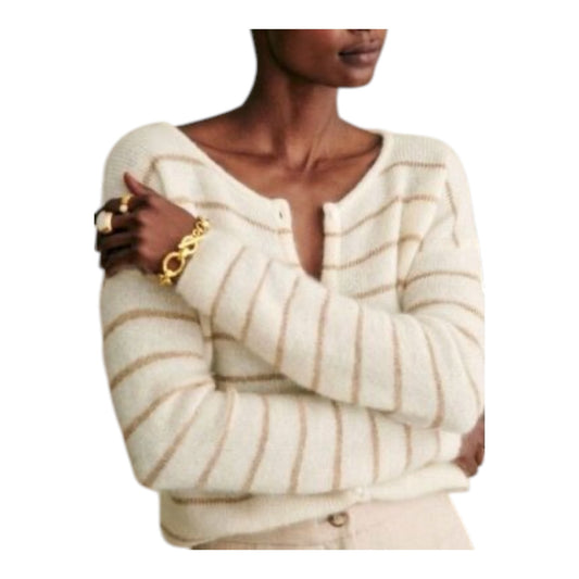 Sézane Cream and Gold Gaspard Cardigan - 8