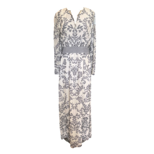 Tory Burch Cream and Black Long Sleeve Dress - 14