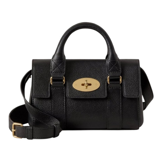 Mulberry Mini Bayswater Black Small Classic Grain