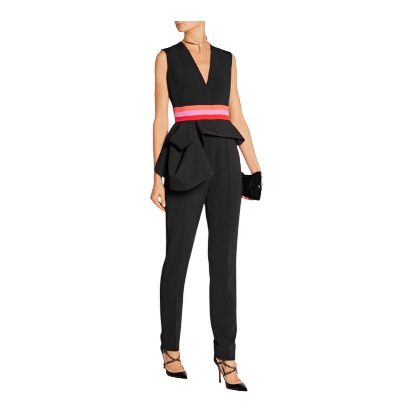 Roksanda Black Crepe Kenzey Jumpsuit - 16