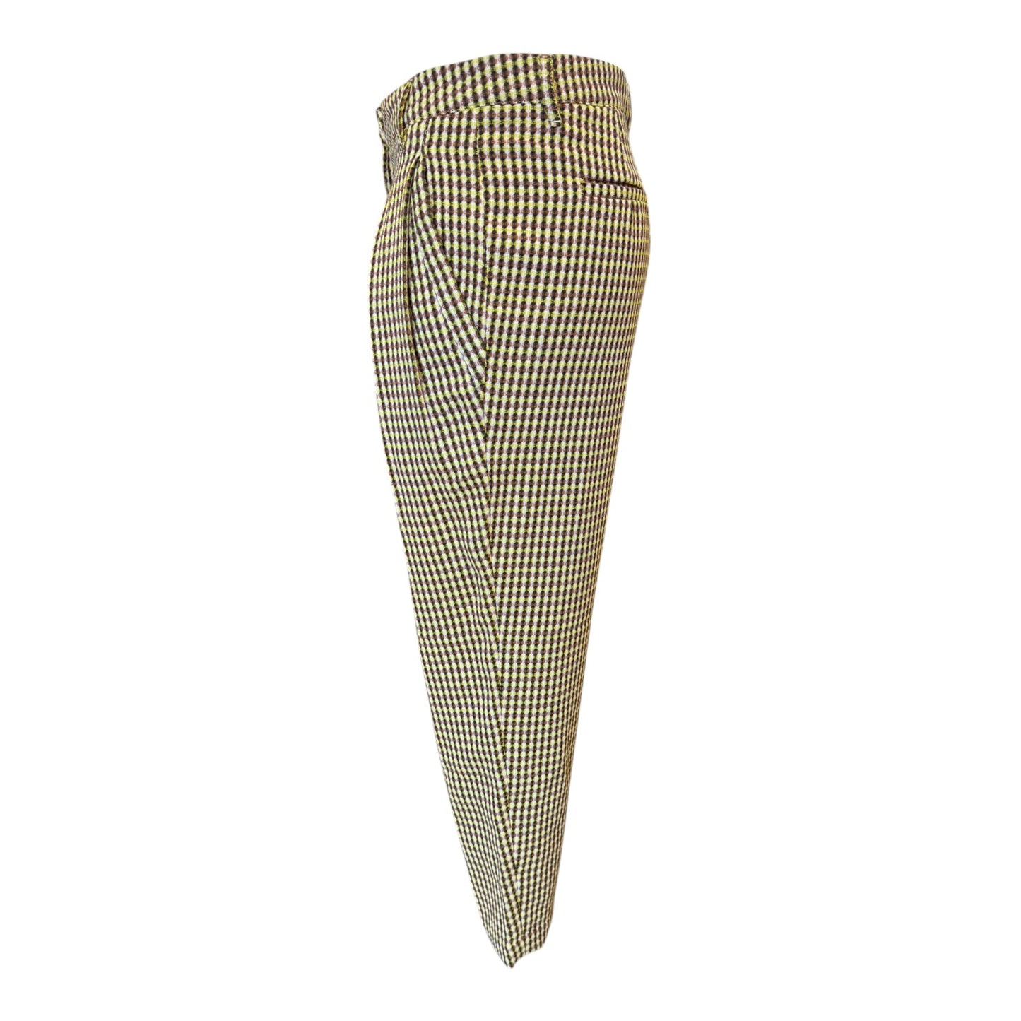 Alysi Yellow Pattern Tailored Trousers - 10