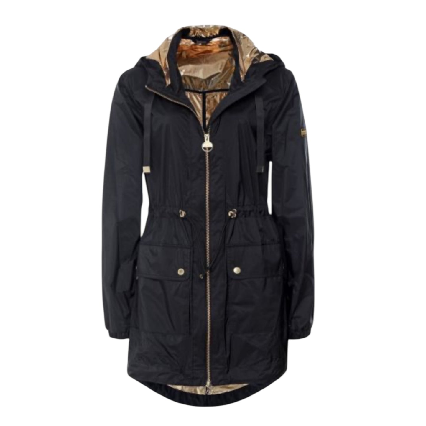 Barbour Black and Gold Wheelhouse Showerproof Jacket - 8