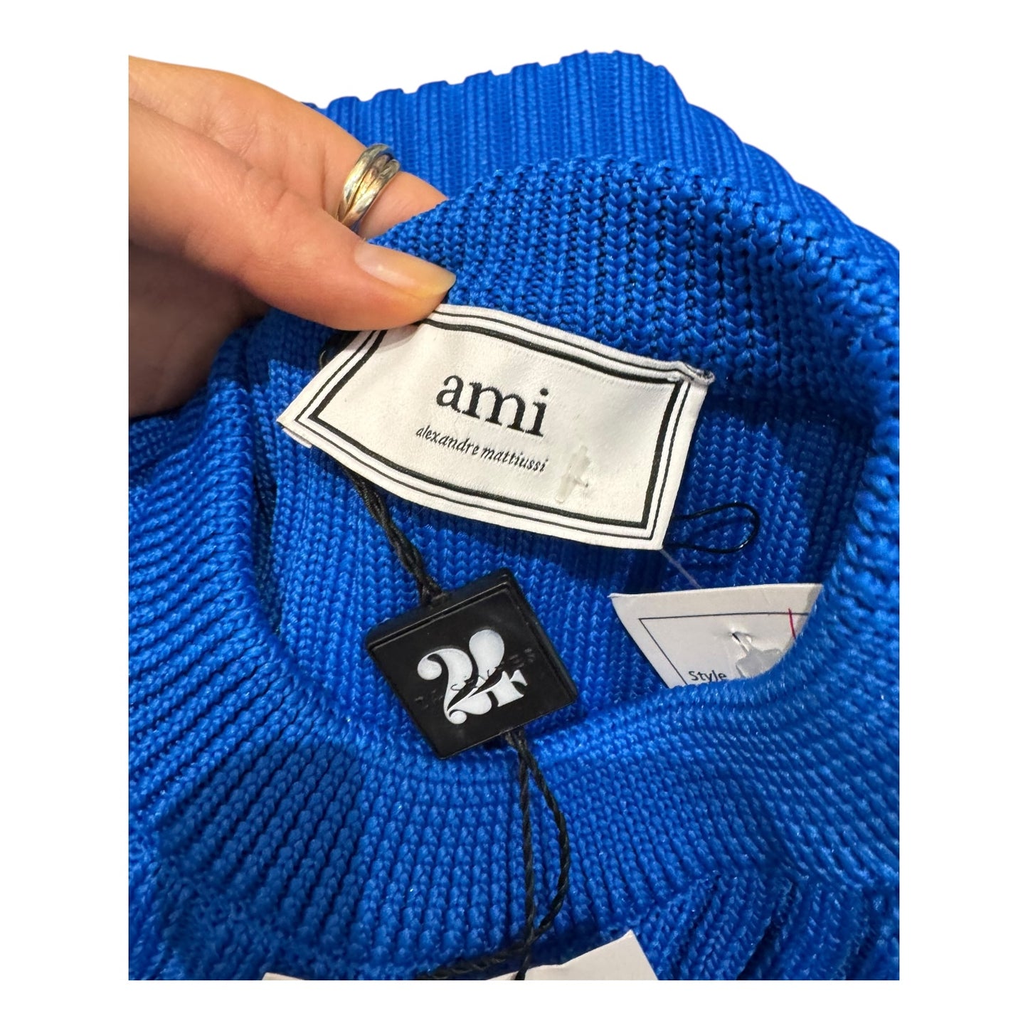 24 Sevres Blue Cable Knit Jumper - 10 - NEW