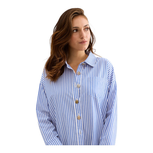 Leo & Ugo Blue Striped Othilie Shirt - 18