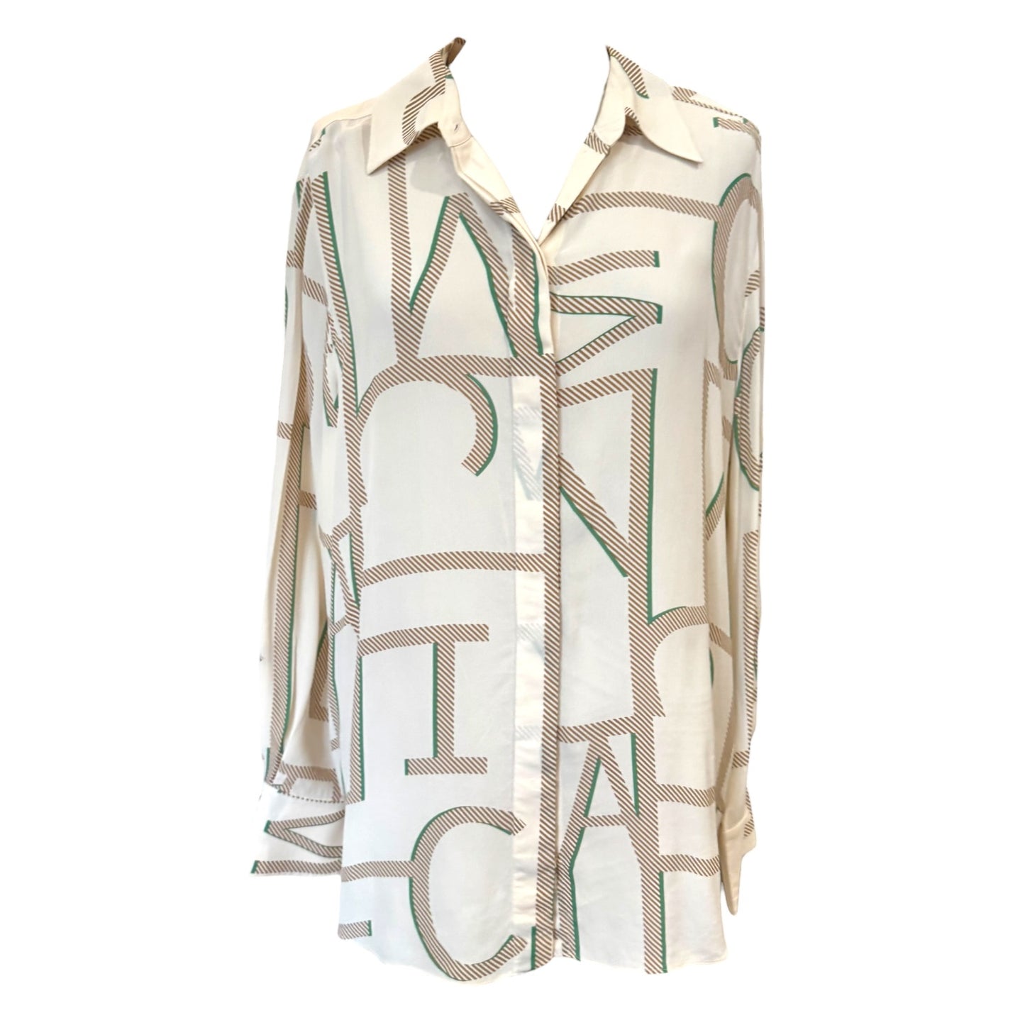 Marc Cain Creme Motif Print Shirt - 16