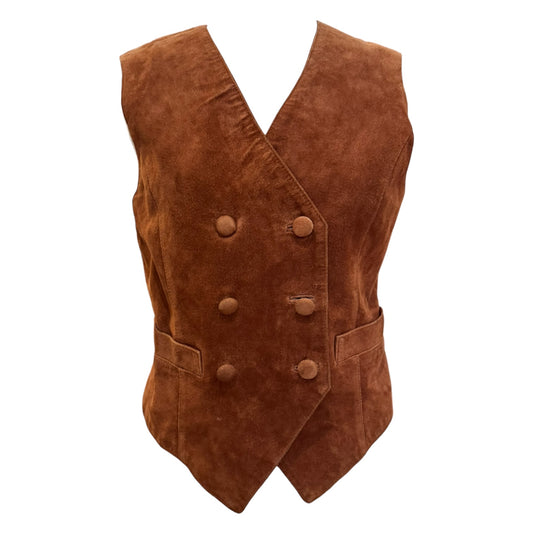 Herman Geist Brown Suede Waistcoat - 8/10