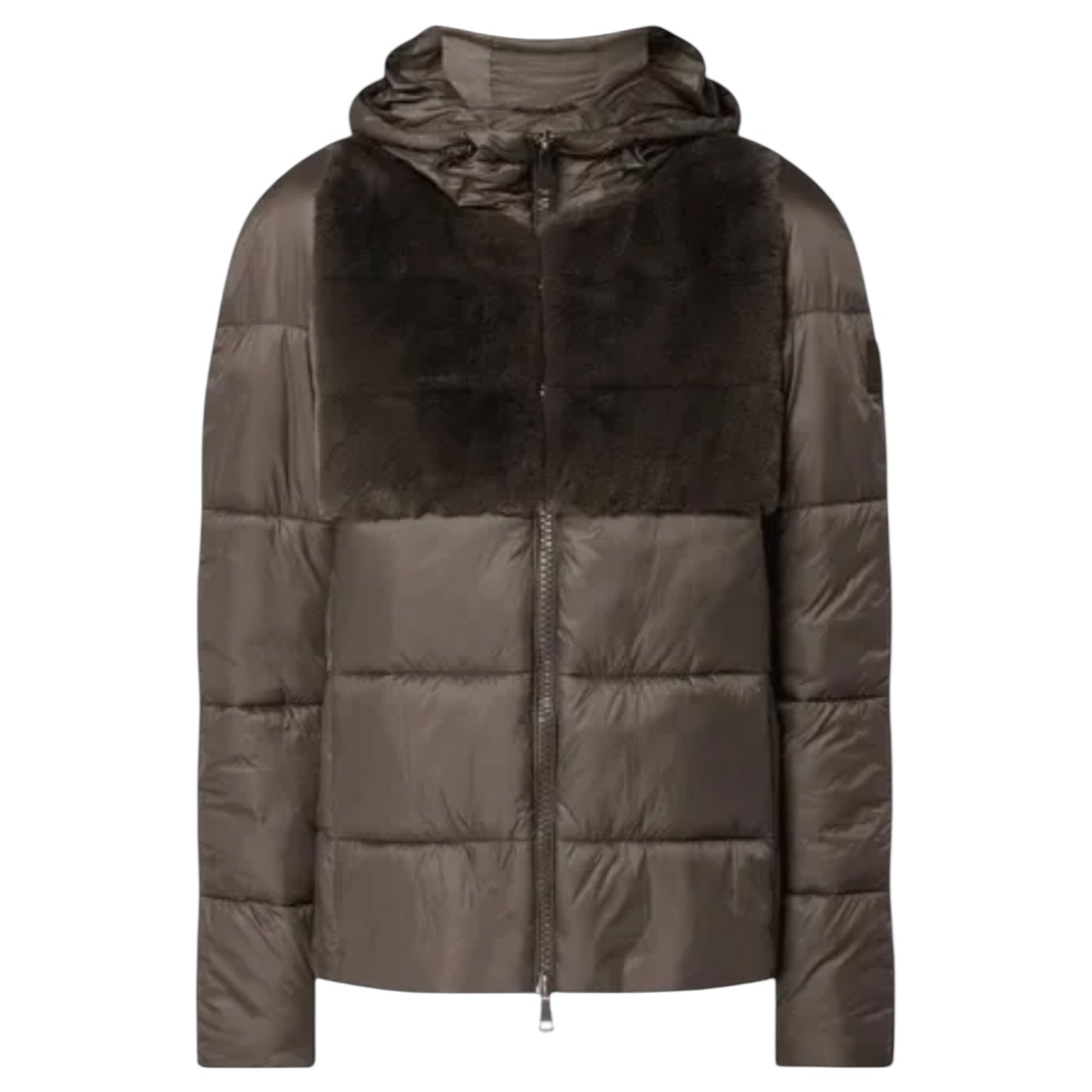 Luisa Cerano Brown Grey Padded Coat - 12