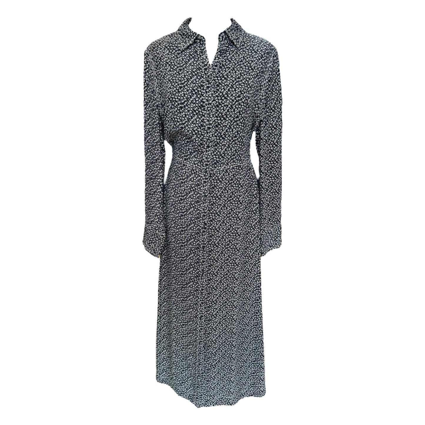 Jigsaw Navy and White Midi Dress - 14