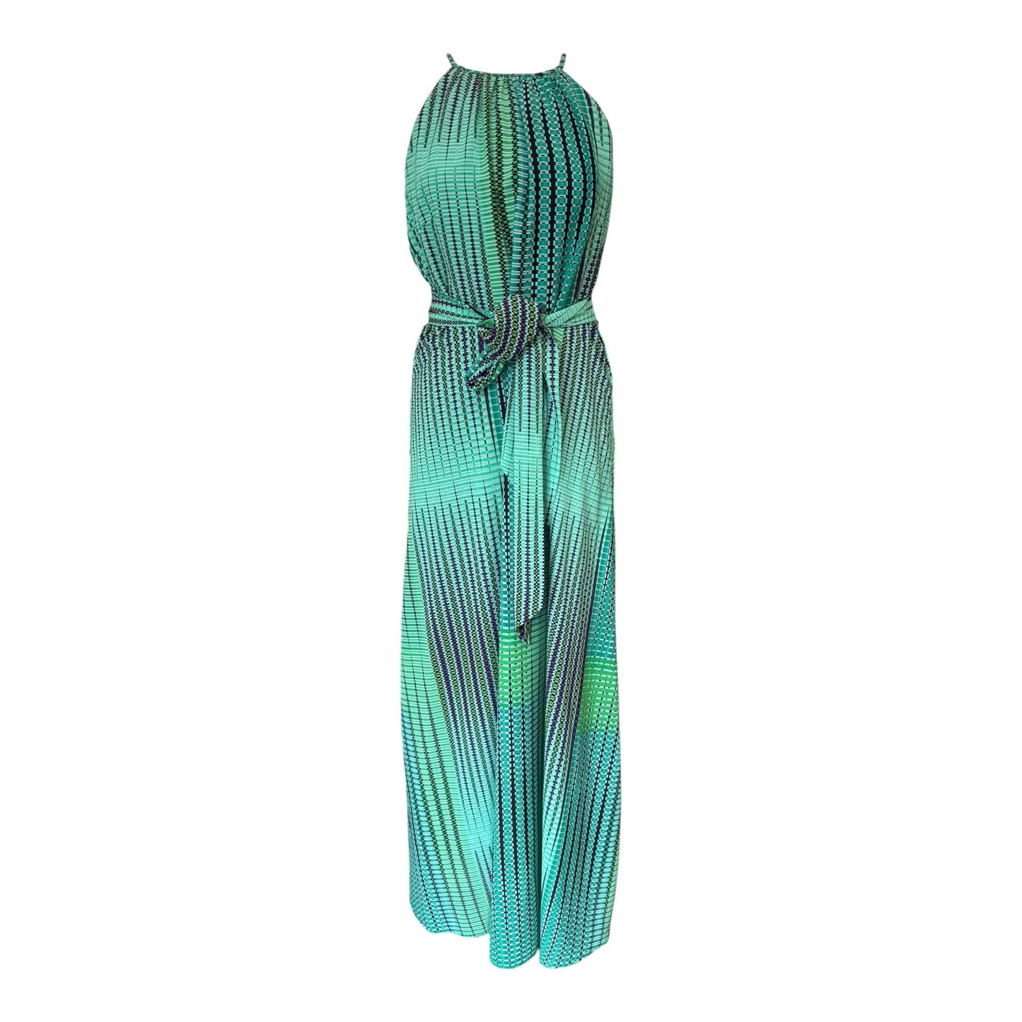 Anonyme Green and Blue Maxi Dress - 16/18