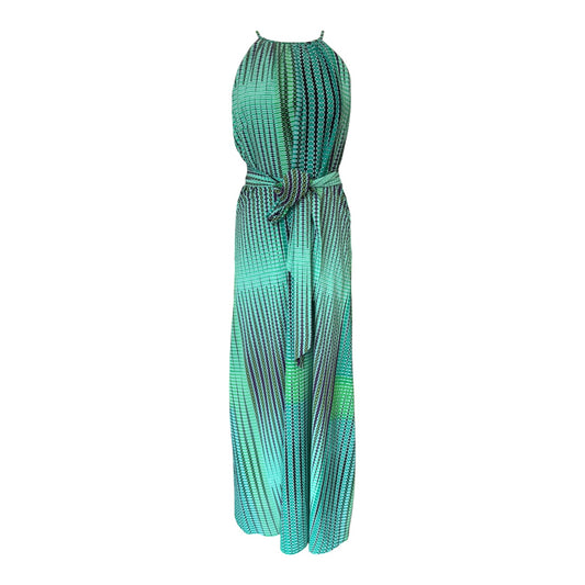 Anonyme Green and Blue Maxi Dress - 16/18