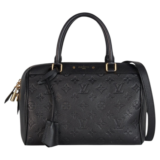 Louis Vuitton Black Speedy 25 Bandoulière Empreinte