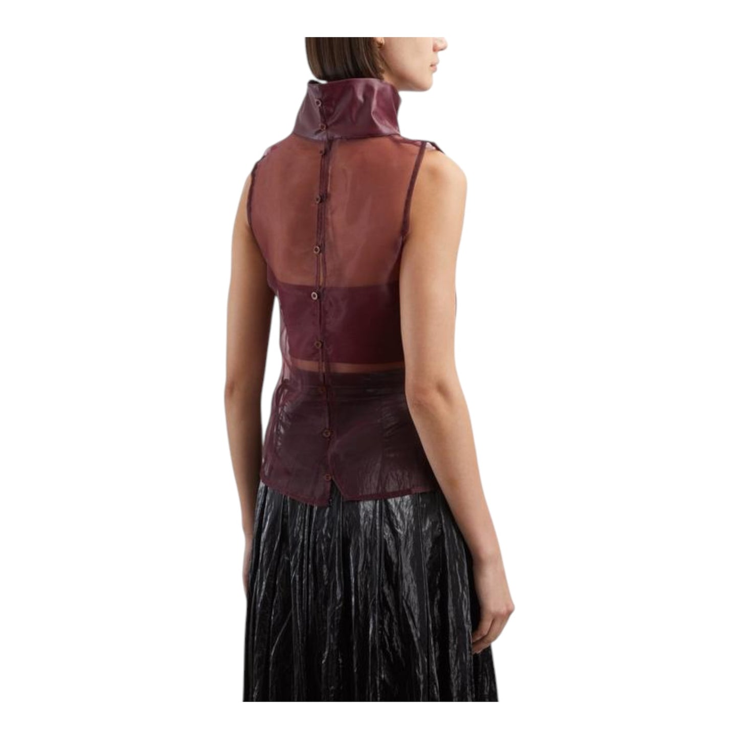 Coloma's Fiorella Burgundy Organza Top - 8/10 - NEW