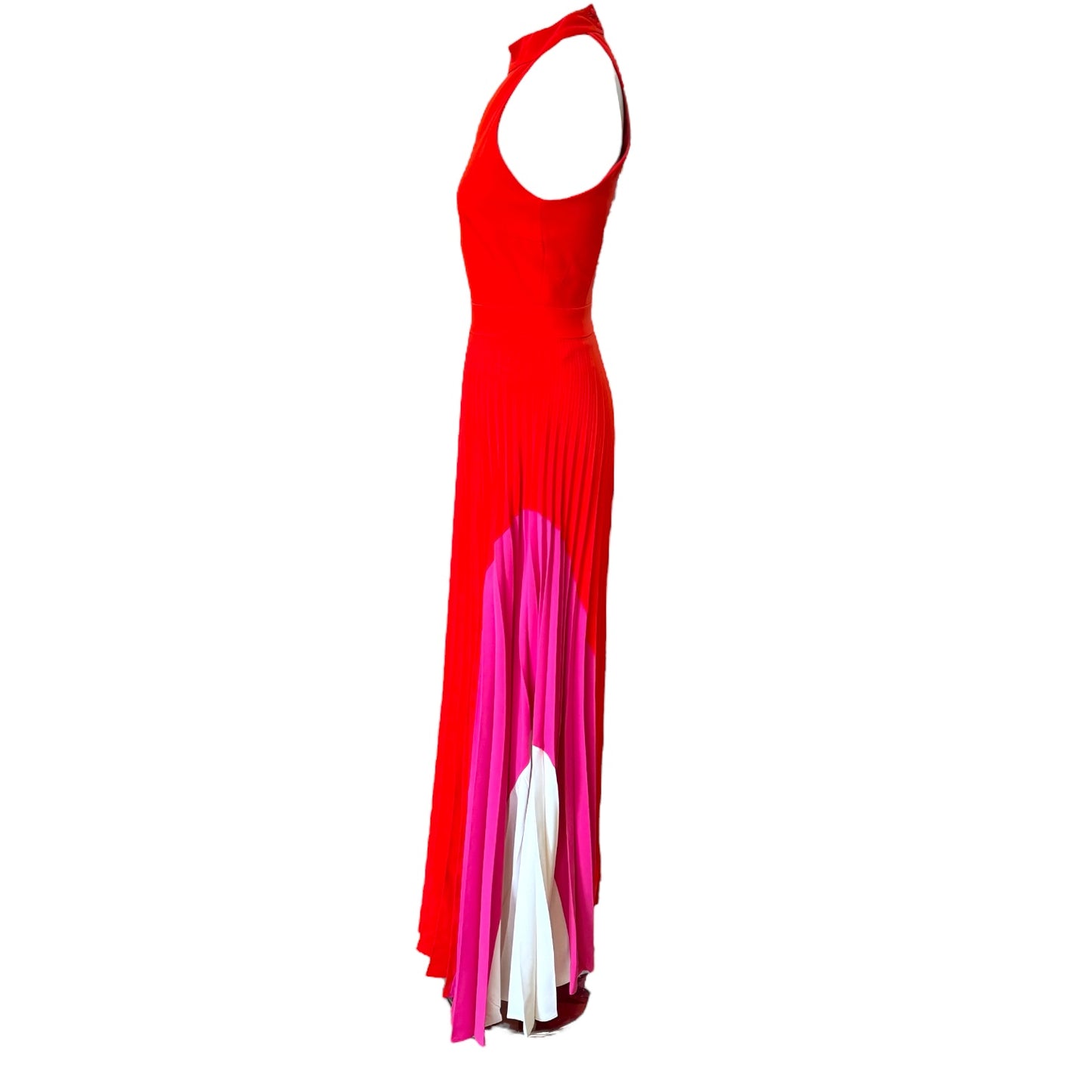 Karen Millen Red Pink and White Evening Dress - 6